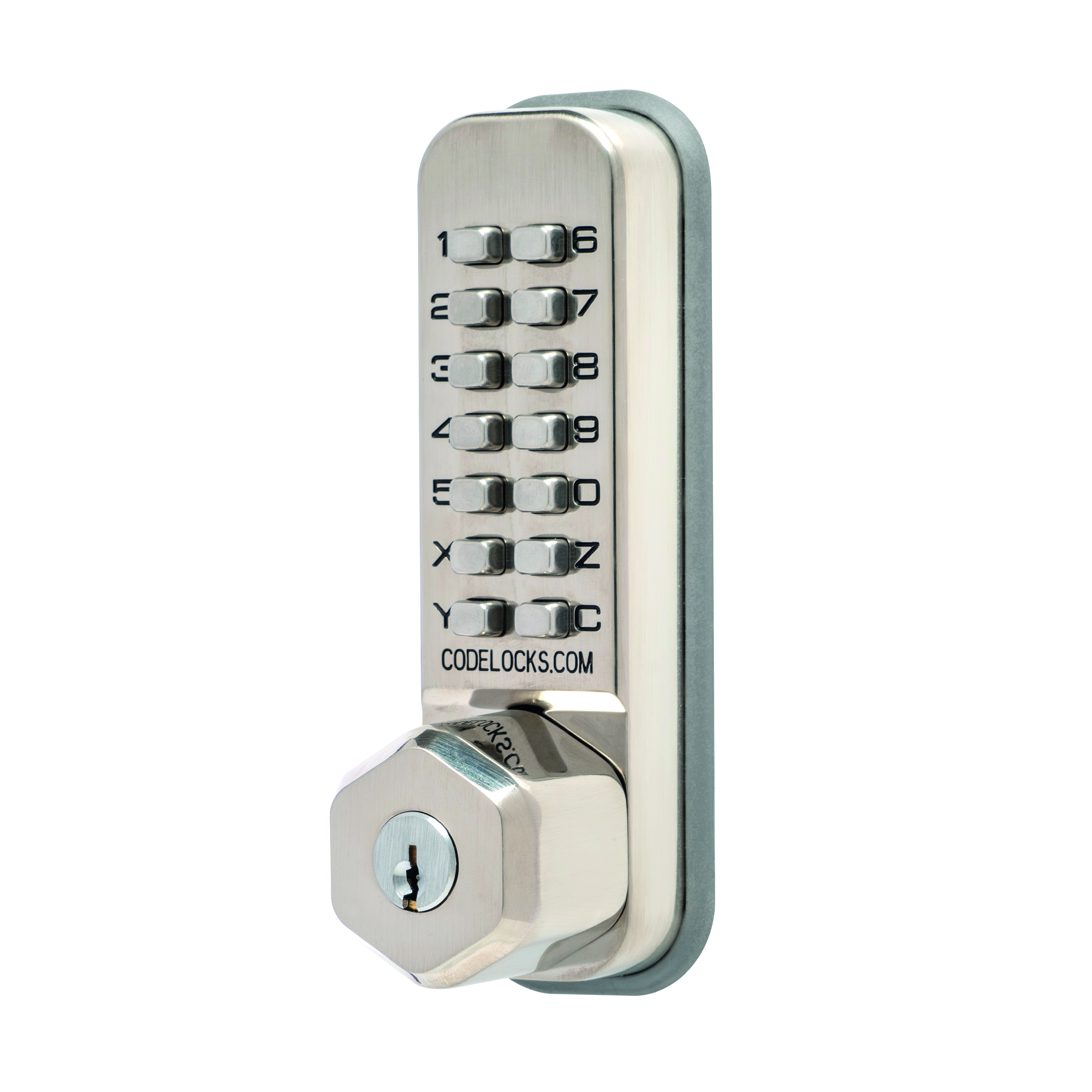 CL255 Mechanical Mortice Latch, Dual Backplate, Key Override, HO/NHO (Stainless Steel)