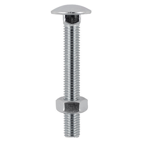 M8 x 150 Carriage Bolt & Hex Nut -A2 SS