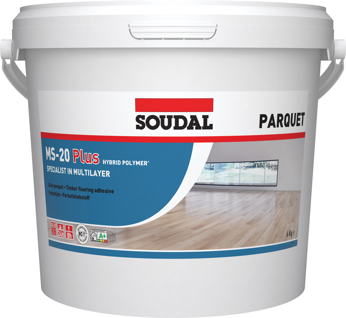 MS-20 PLUS PARQUET ADHESIVE LIGHT BROWN 6KG