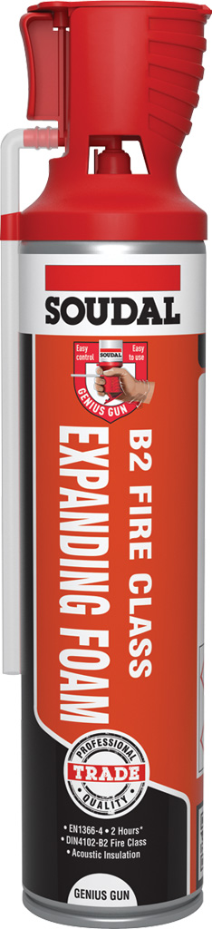 B2 FIRE & ACOUSTIC EXPANDING FOAM - GENIUS GUN CHAMPAGNE 600ML