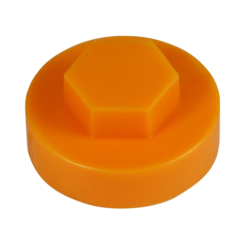 16mm Hex Cover Caps - Tangerine