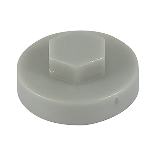 19mm Hex Cover Caps - White Aluminiu