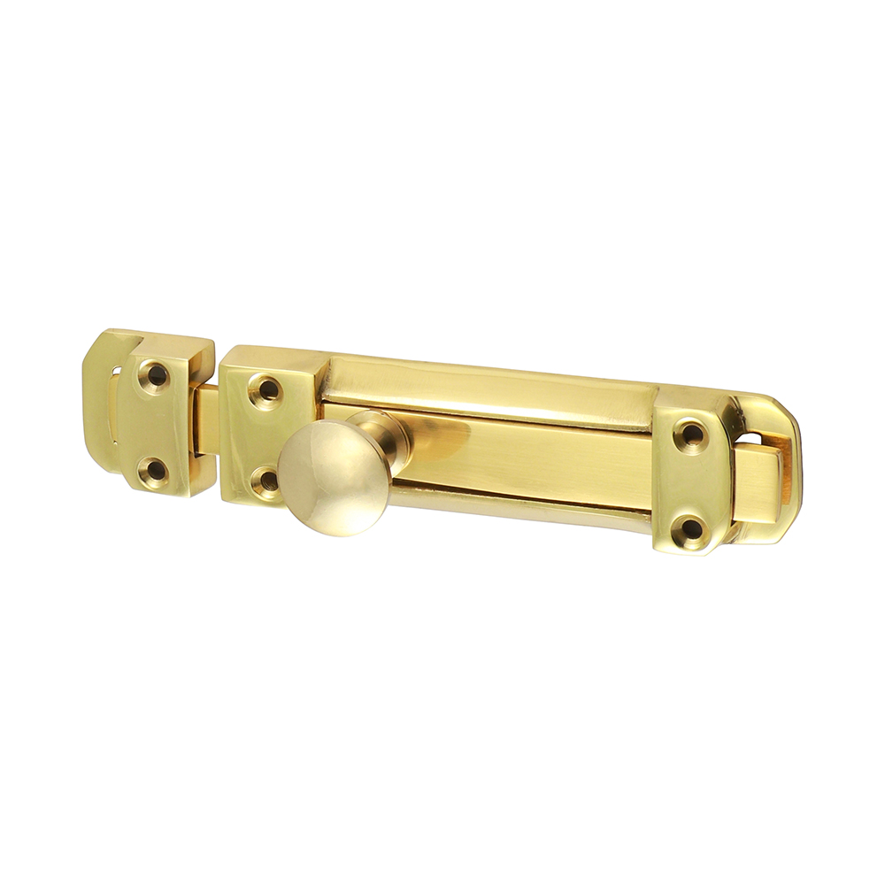 135 x 30mm Contract Flat Section Bolt - Polished Brass