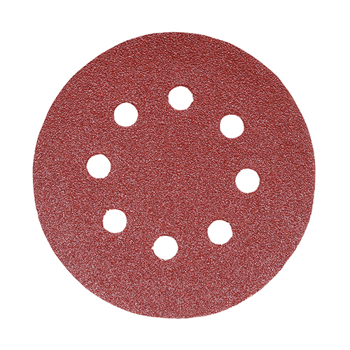 125mm Random Orbital Sanding Discs - 60 Grit - Red