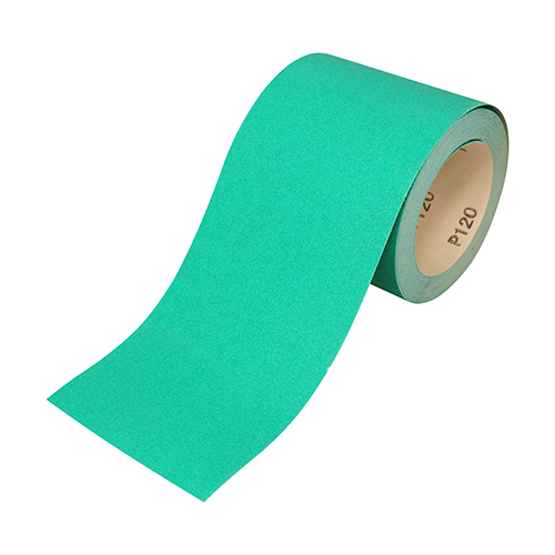 115mm x 10m Sandpaper Roll - Green - 80 Grit