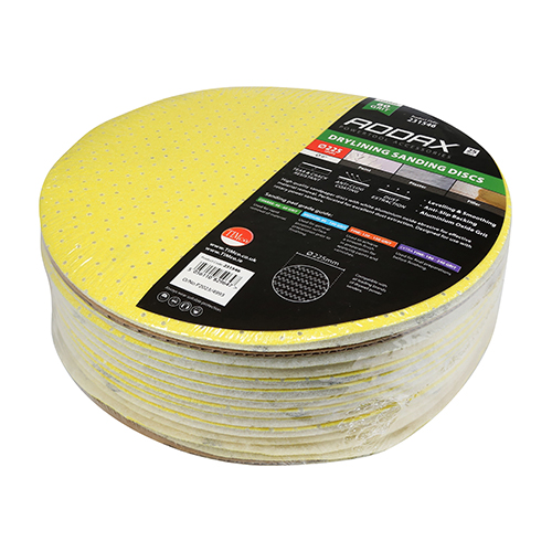 225mm Drylining Sanding Discs - 60 Grit - Yellow