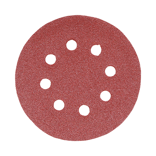 125mm Random Orbital Sanding Discs - 80 Grit - Red