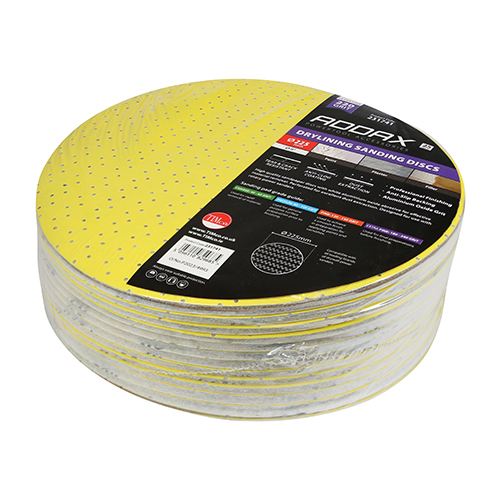 225mm Drylining Sanding Discs - 220 Grit - Yellow