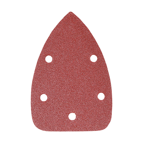95 x 136mm Detail Sanding Pads - 80 Grit - Red