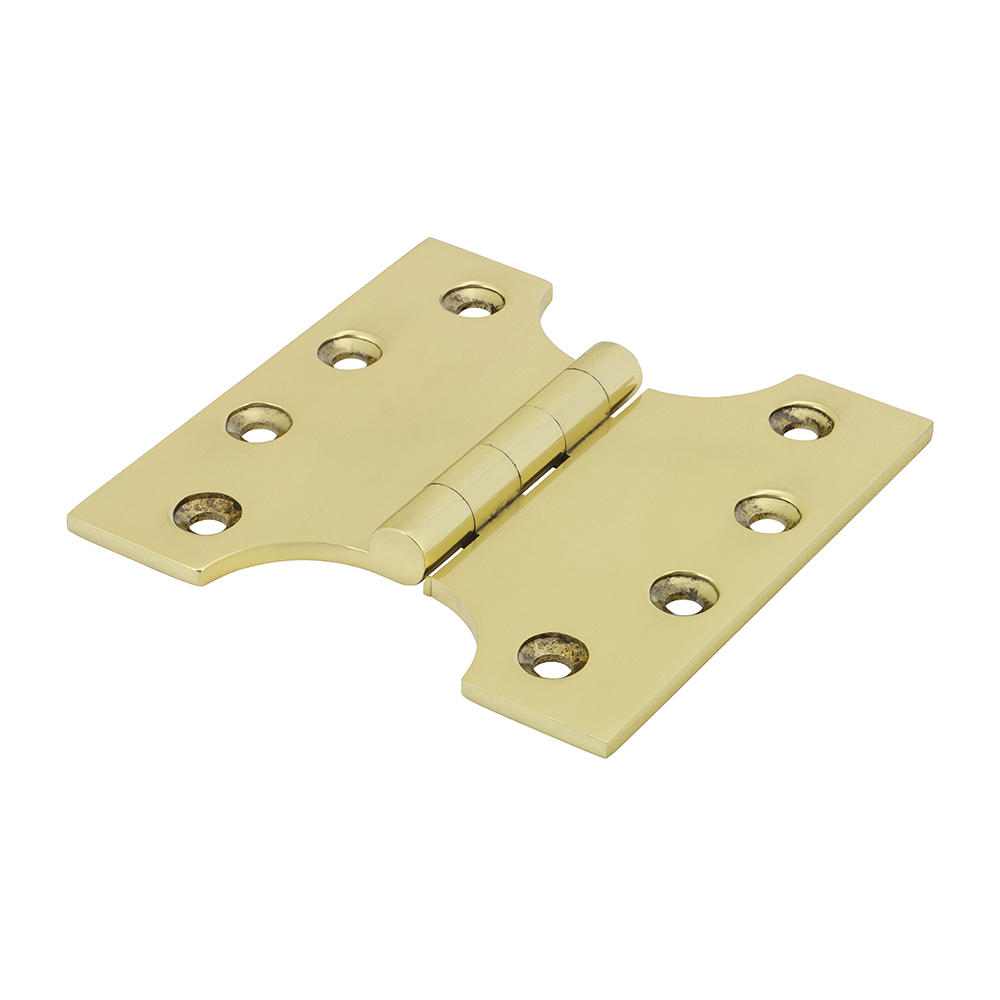 102 x 100 Parliament Hinges - Solid Brass - Polished Brass