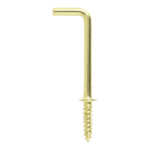 25mm Square Cup Hooks - E/Brass