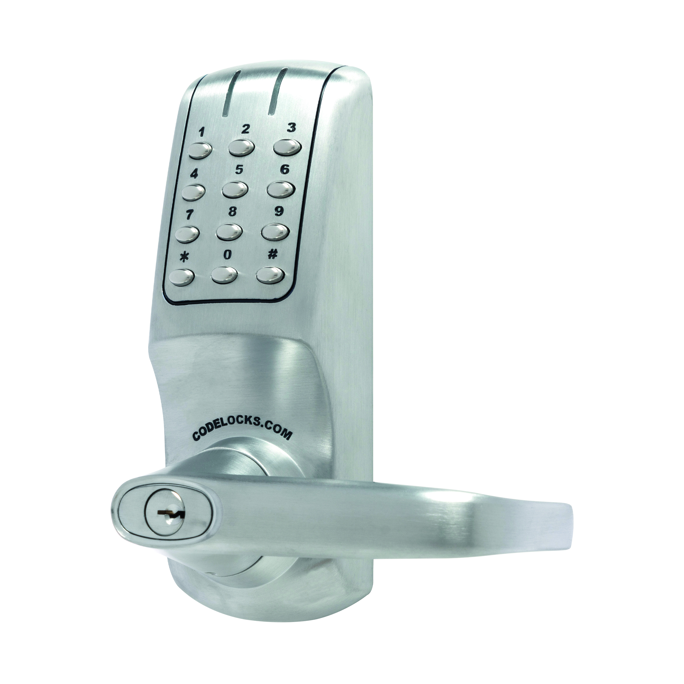 CL5010 Electronic Tubular Mortice Latch PVD (Brushed Steel)