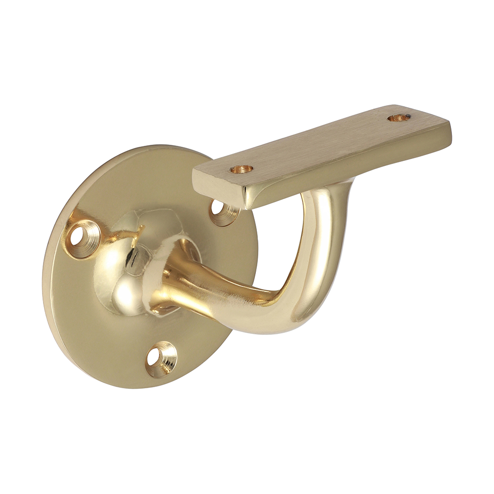 64mm Handrail Bracket - Electro Brass