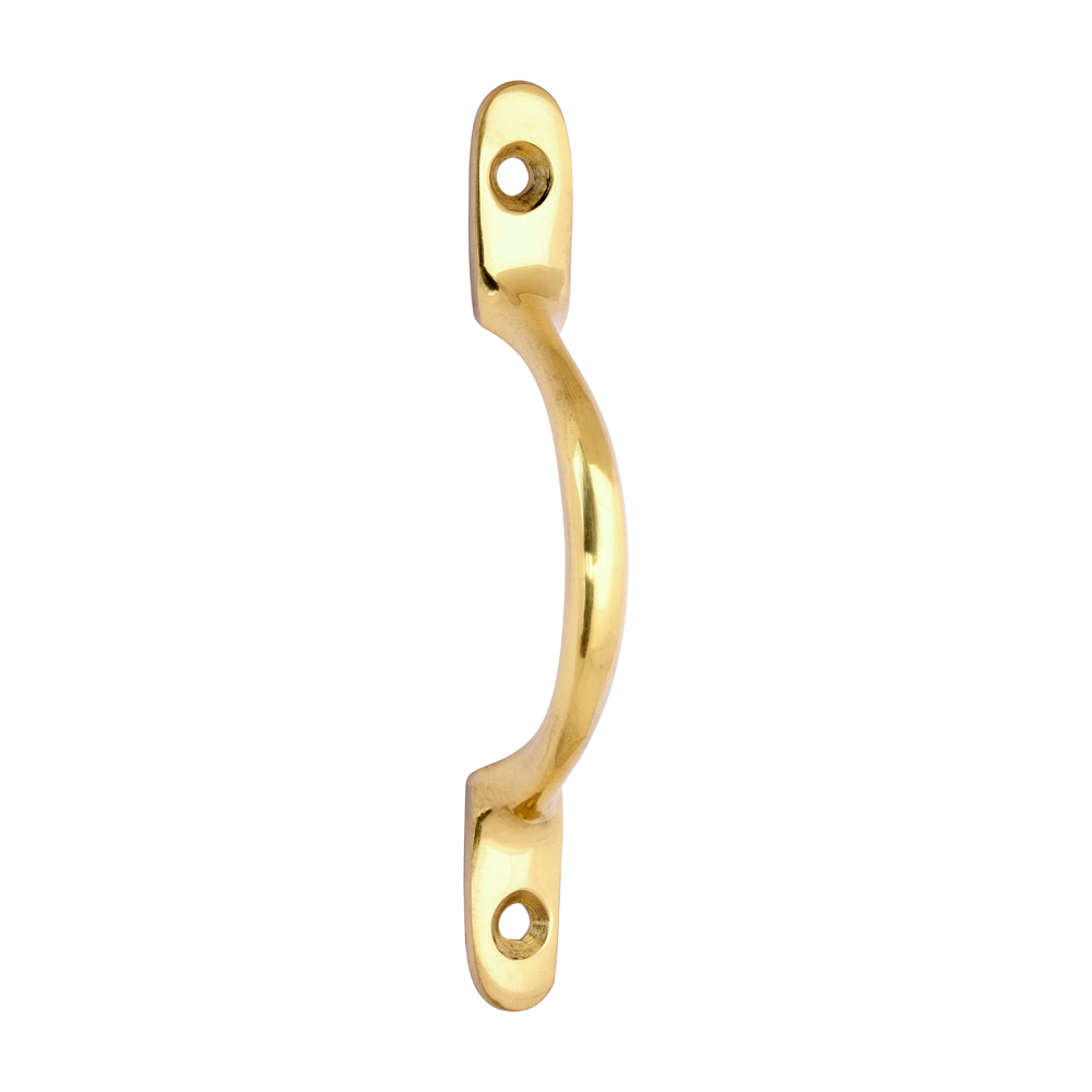 100mm Traditional Pattern Sash Pull Handle - Polished Brass (PB)