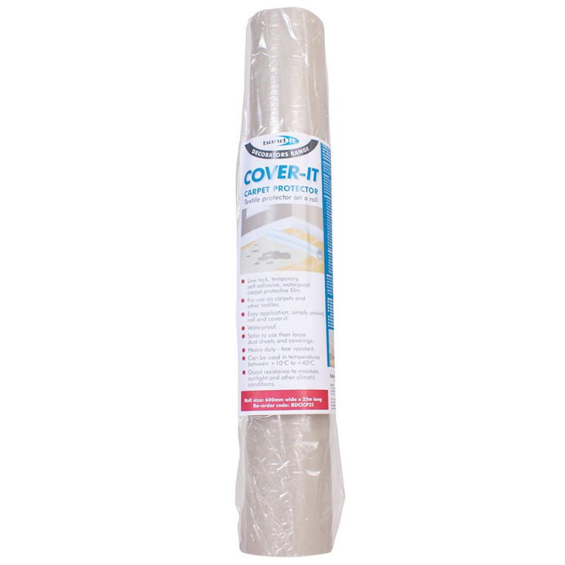 CARPET PROTECTOR ROLL CLEAR 600MMx50Mx0.045MM