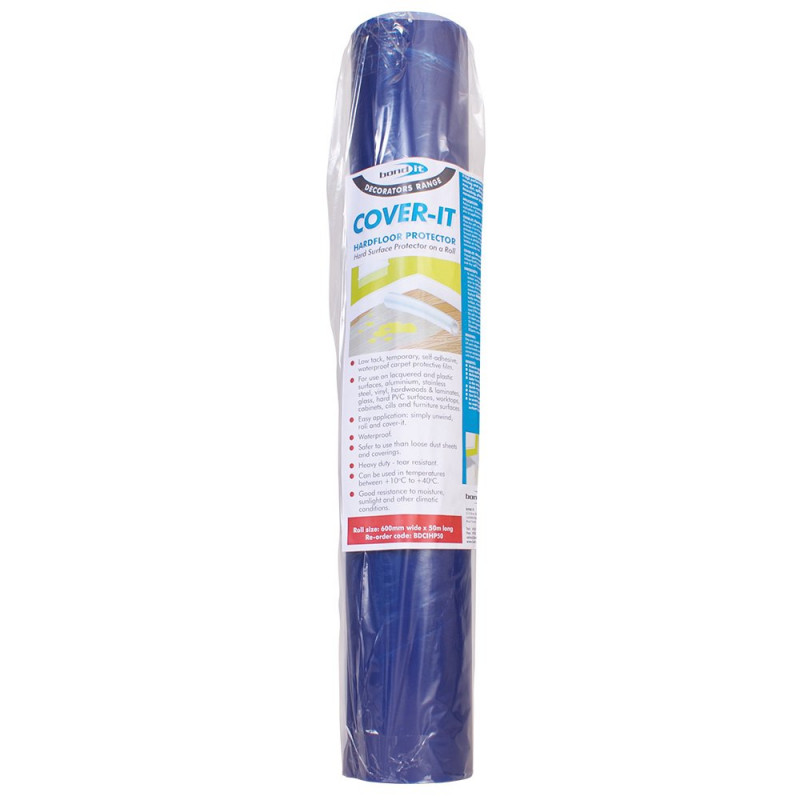 COVER-IT HARDFLOOR PROTECTOR ROLL BLUE 600mmx50mx0.035mm