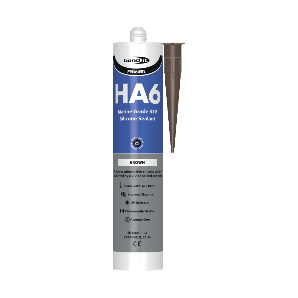 HA6 MARINE SILICONE BROWN 310ml