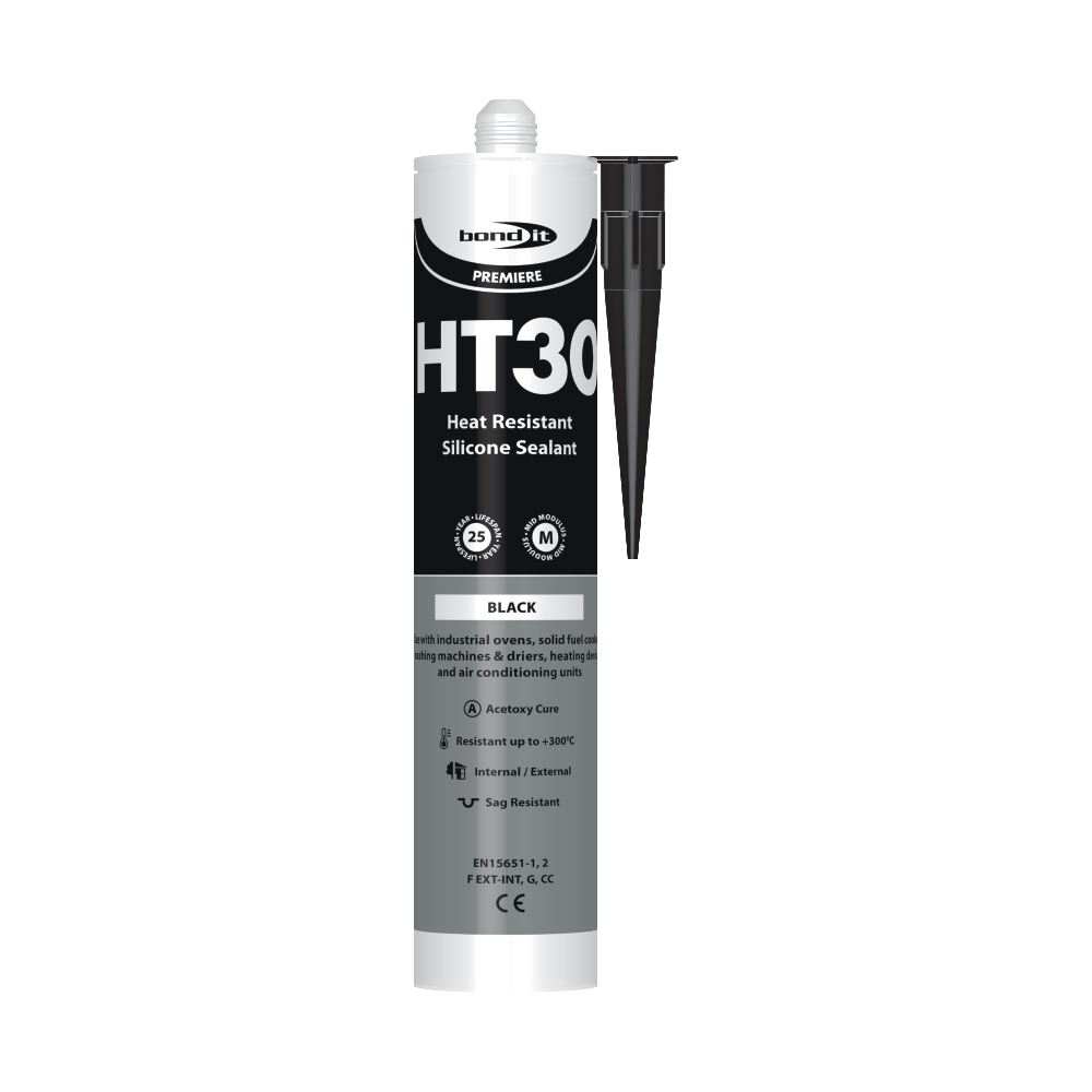 HT30 HIGH TEMPERATURE SILICONE BLACK 310ml