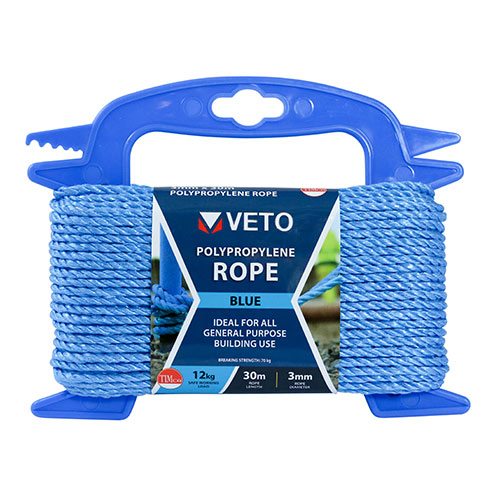 6mm x 20m Blue Poly Rope - Winder