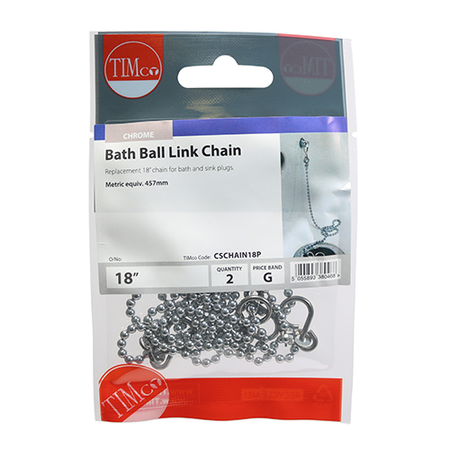 18 Bath Ball Link Chains - Chrome