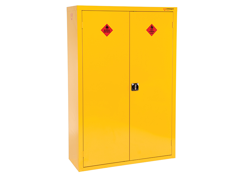 Safestor™ Hazardous Floor Cupboard 1200 x 465 x 1800 c/w 3 Shelves