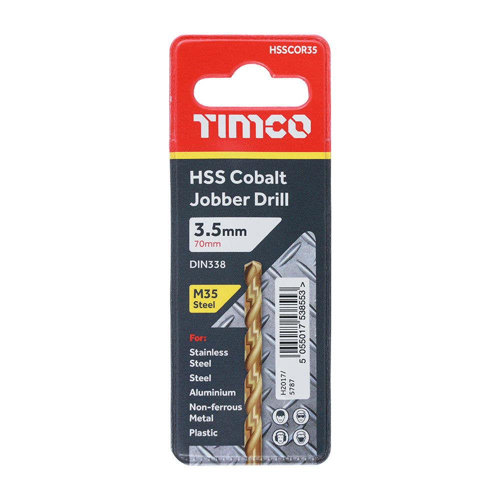 3.5mm HSS-CO Jobber Drill Bit-Cobalt