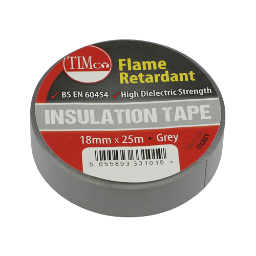 25m x 18mm PVC Insulation Tape - Grey