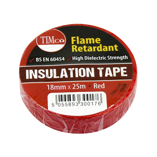 25m x 18mm PVC Insulation Tape - Red