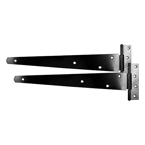 12 Medium Tee Hinge Pair Black