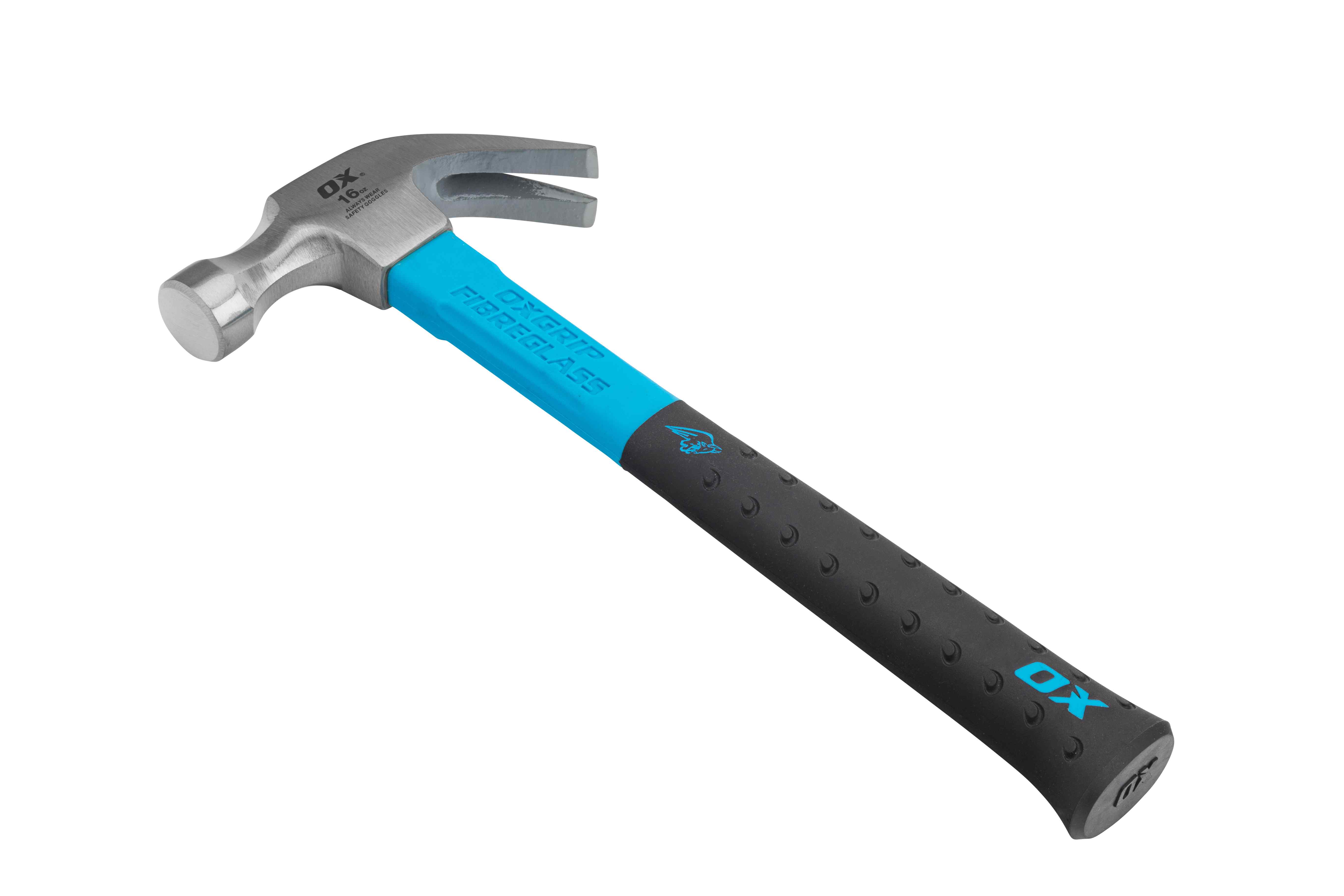 OX Pro Fibreglass Handle Claw Hammer - 16 oz
