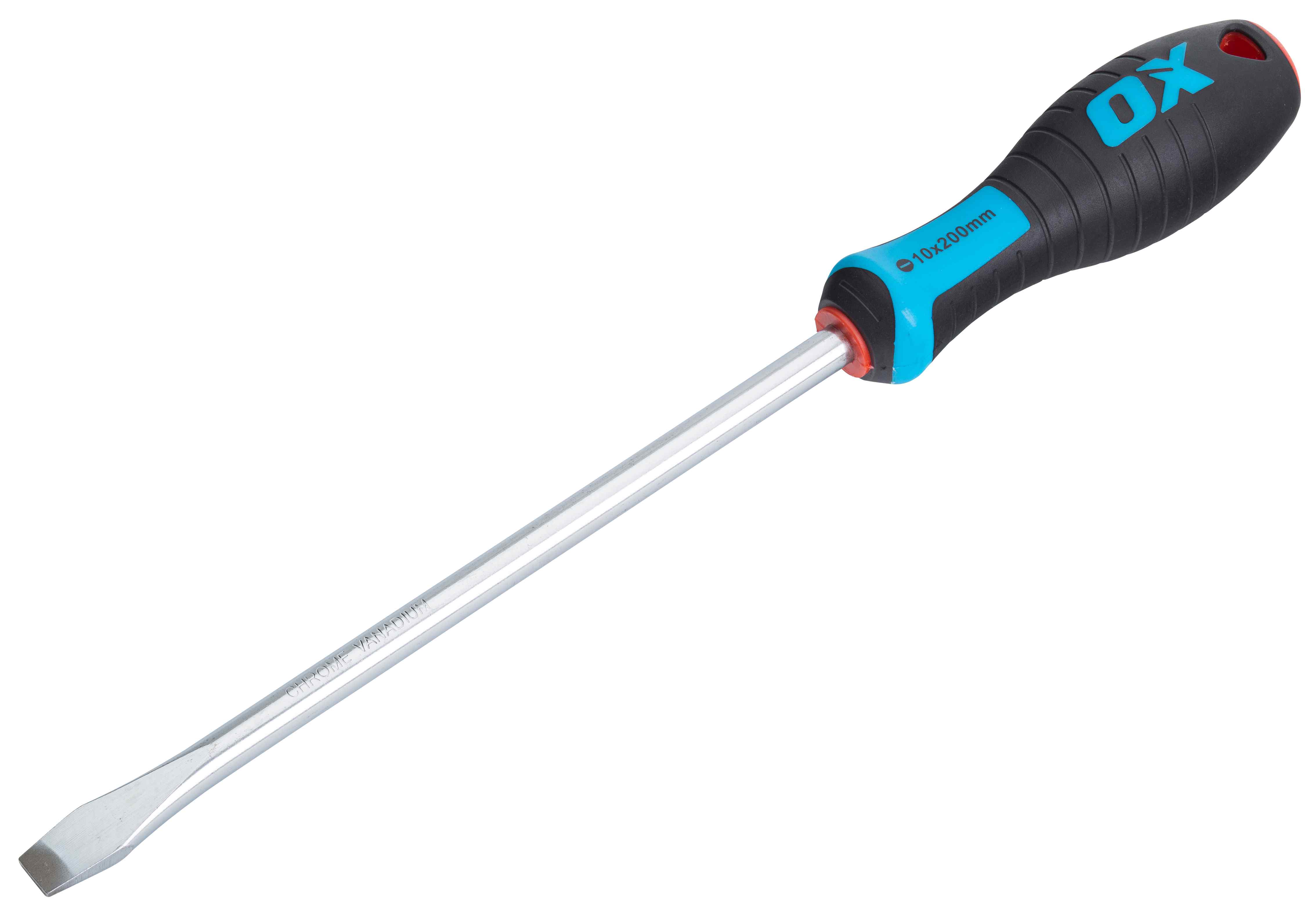 OX Pro Slotted Flared Screwdriver 200x10mm
