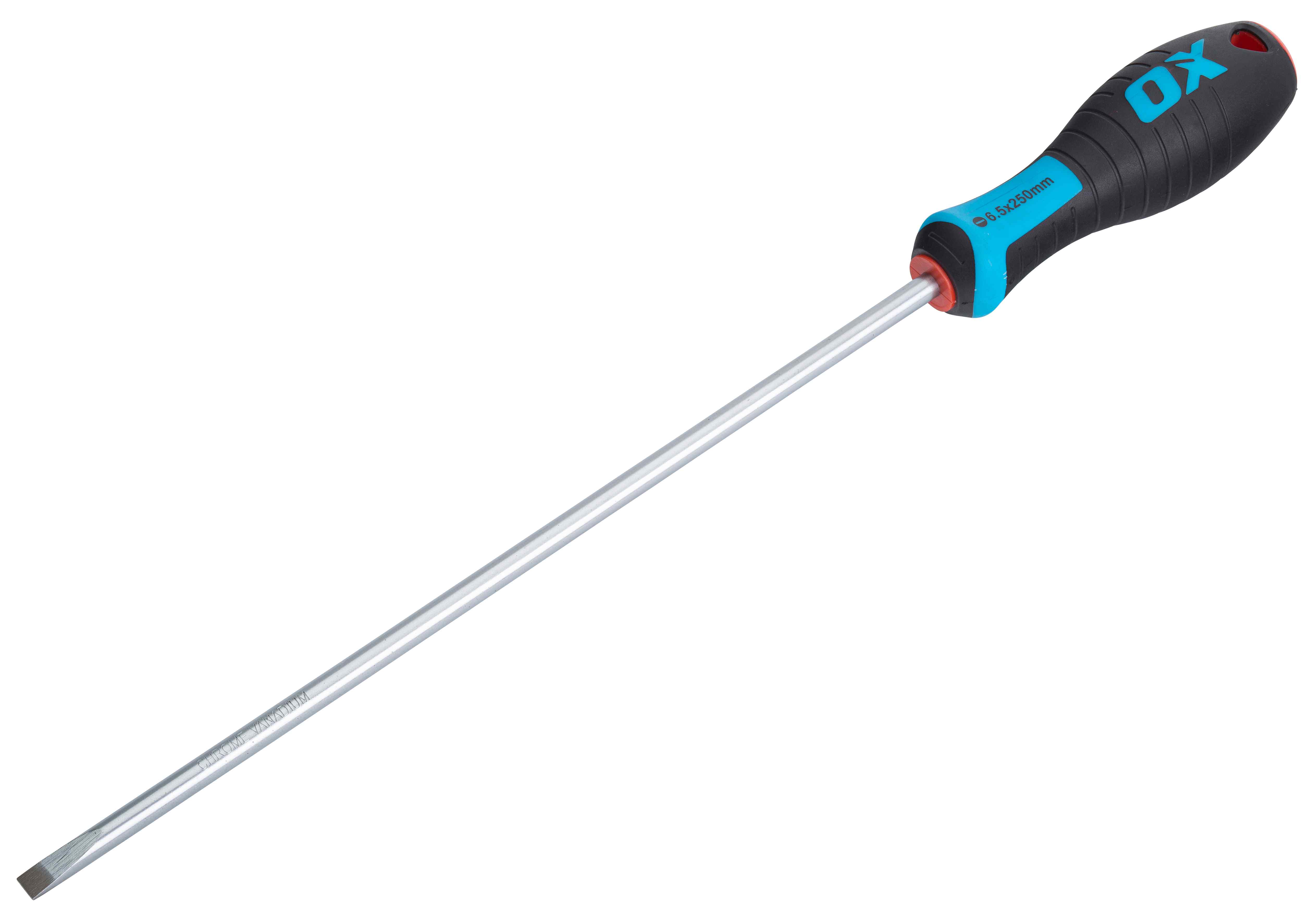 OX Pro Slotted Parallel Screwdriver 250x6.5mm