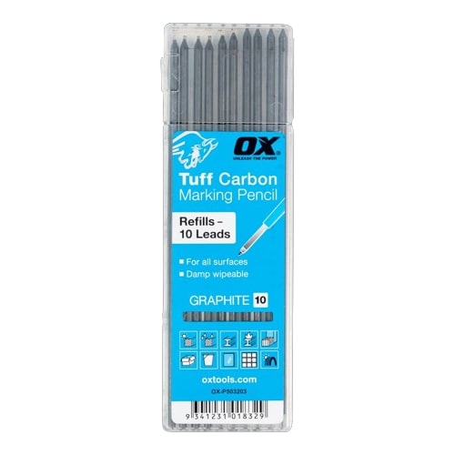OX Tuff Carbon Refills Graphite Lead - 10 Pack