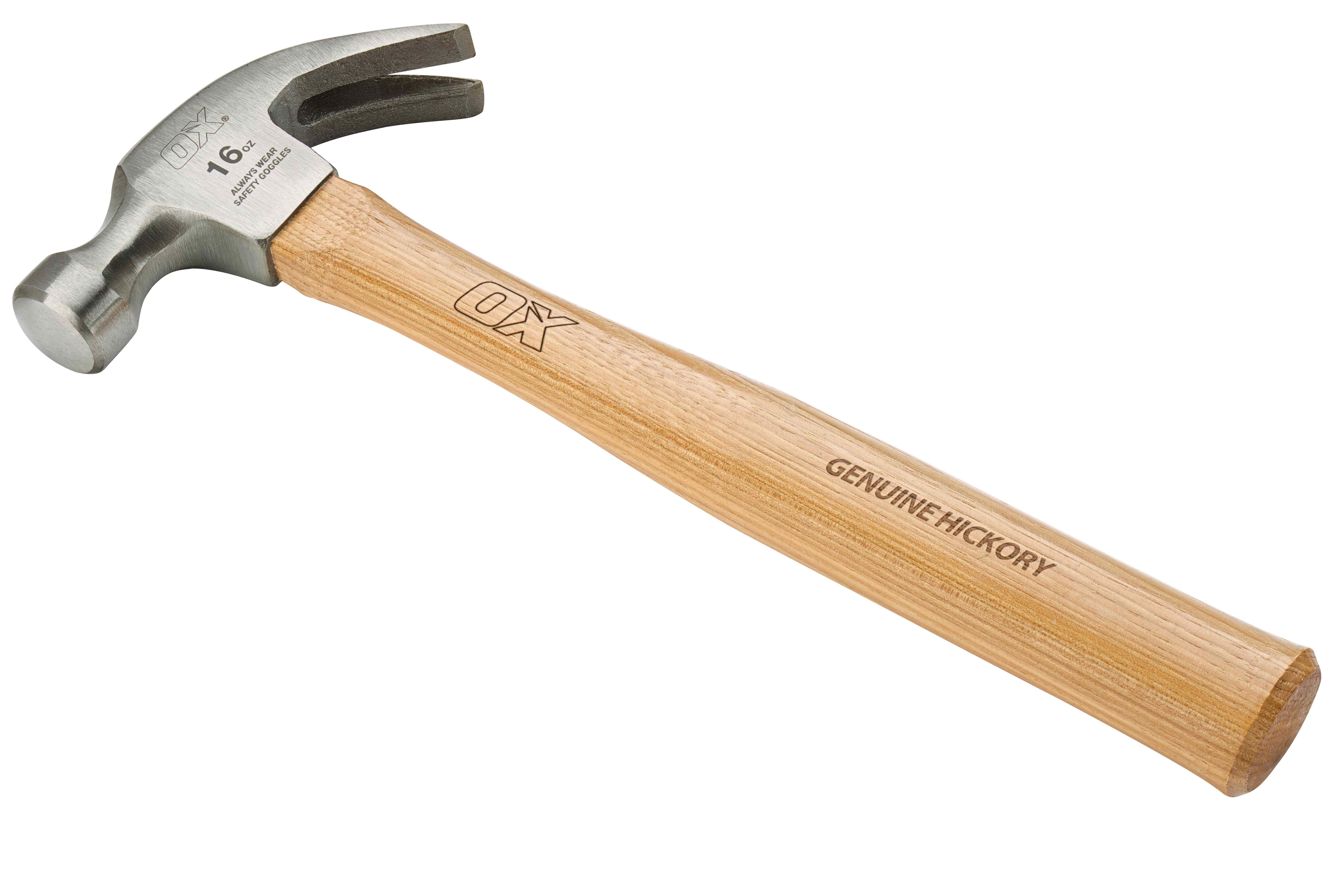 OX Trade Hickory Handle Claw Hammer - 16 oz