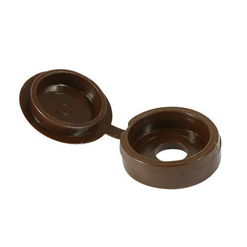 To fit 3.0 to 4.5 Screw Small Hinged Screw Cap - Brown