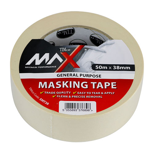 50m x 38mm TIMCO Masking Tape
