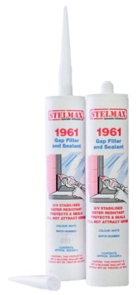 Stelmax 1961 PVC Gap Filler & Sealant 300g Cartridge - Black (c/w nozzles)