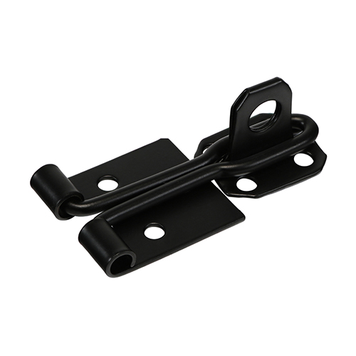 4 Wire Pattern Hasp-Staple Black