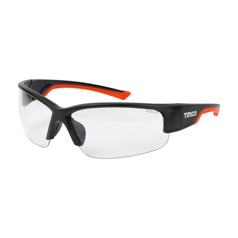  Premium Safety Glasses Clear - One Size
