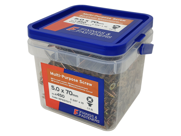 Multi Purpose Screw ZYP 5.0 x 70 - Tub 450     