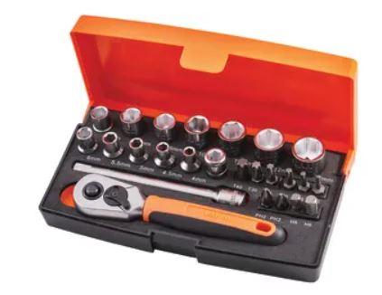 Bahco 25 Piece 1/4in Drive Socket Set 