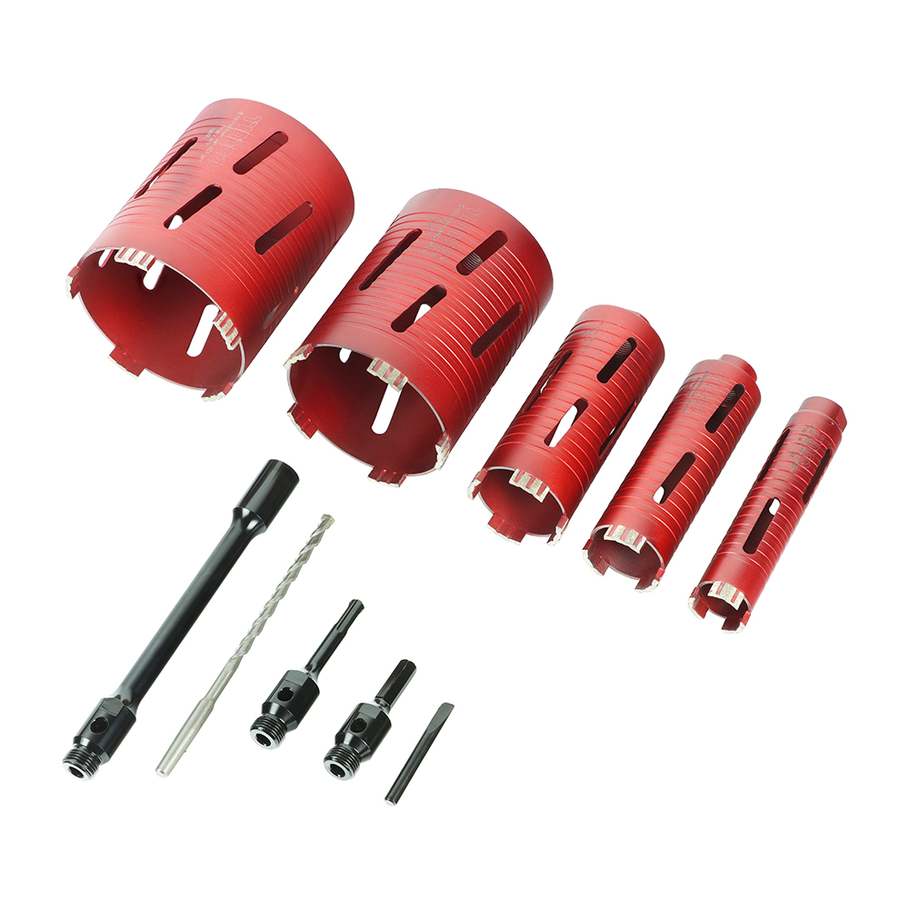 Premium Dry Diamond Core Drill Kit - 5pcs