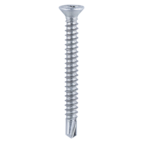 3.9 x 16 Self Drill PVC Screw RIB CSK -BZP