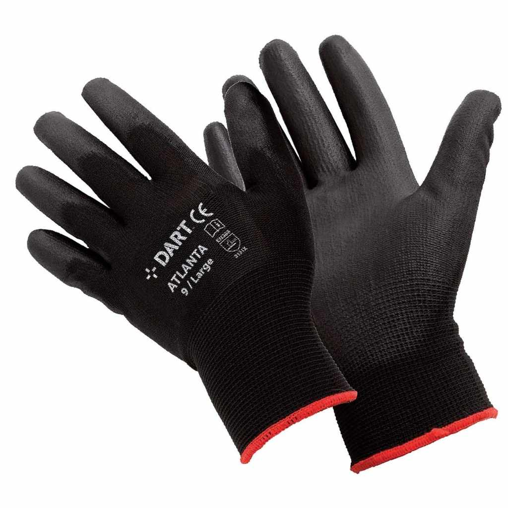 Handmax Black PU Glove Size Large (9)