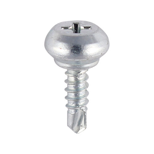 4.0 x 13 Weather Bar Screws - Nipple Head - PH - Self-Tapping Thread - Self-Drilling Point - Zinc