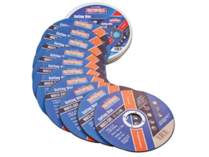 Faithfull 115mm ( 4.5in ) Multi-Cut Discs - Tin of 10