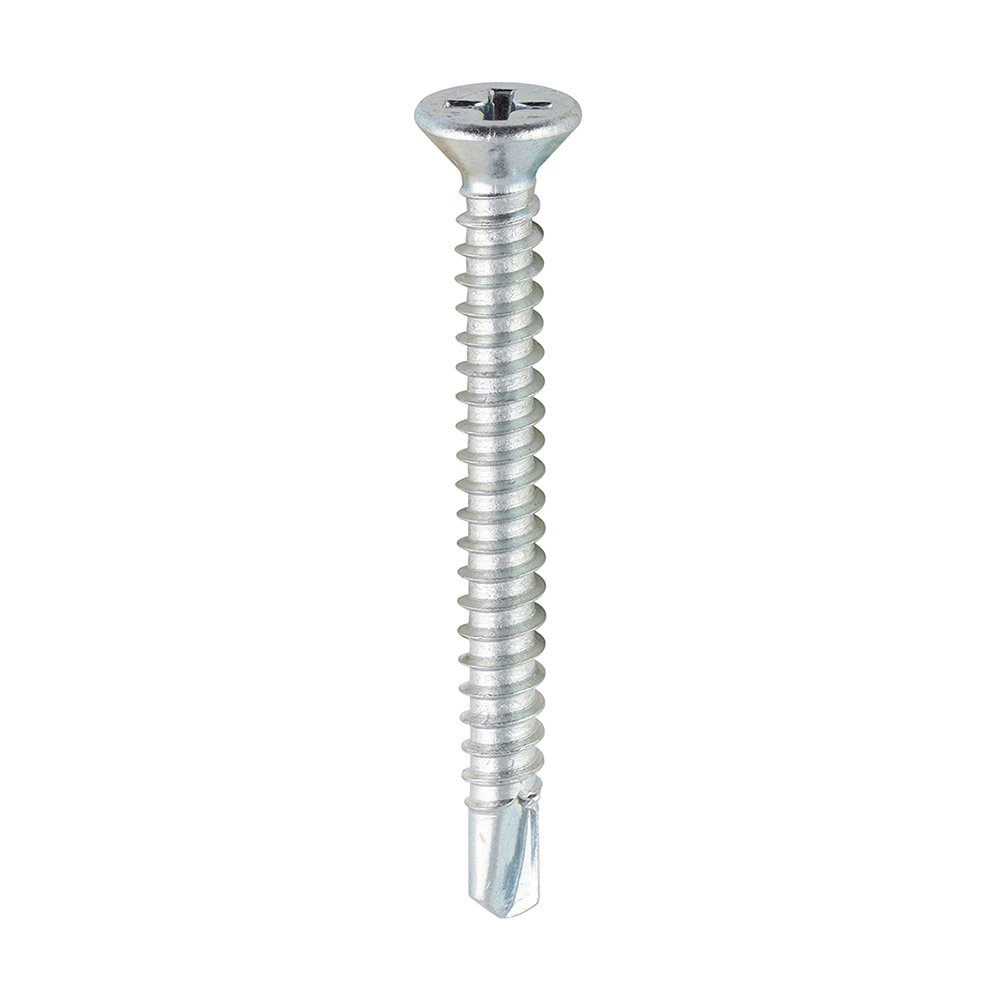 3.9 x 38 Self Drill PVC Screw CSK - BZP