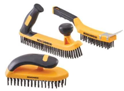 Roughneck 3 Piece Heavy Duty Wire Brush Set