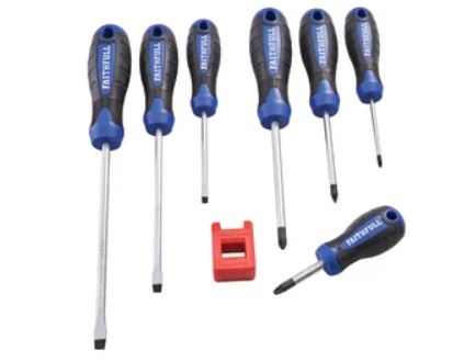 Faithfull 8 Piece Soft Grip Screwdriver Set