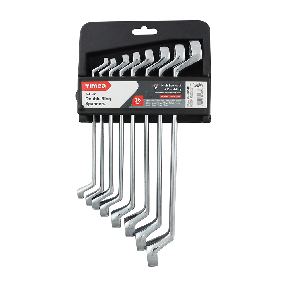 Spanner Set - Double Ring - 8pcs